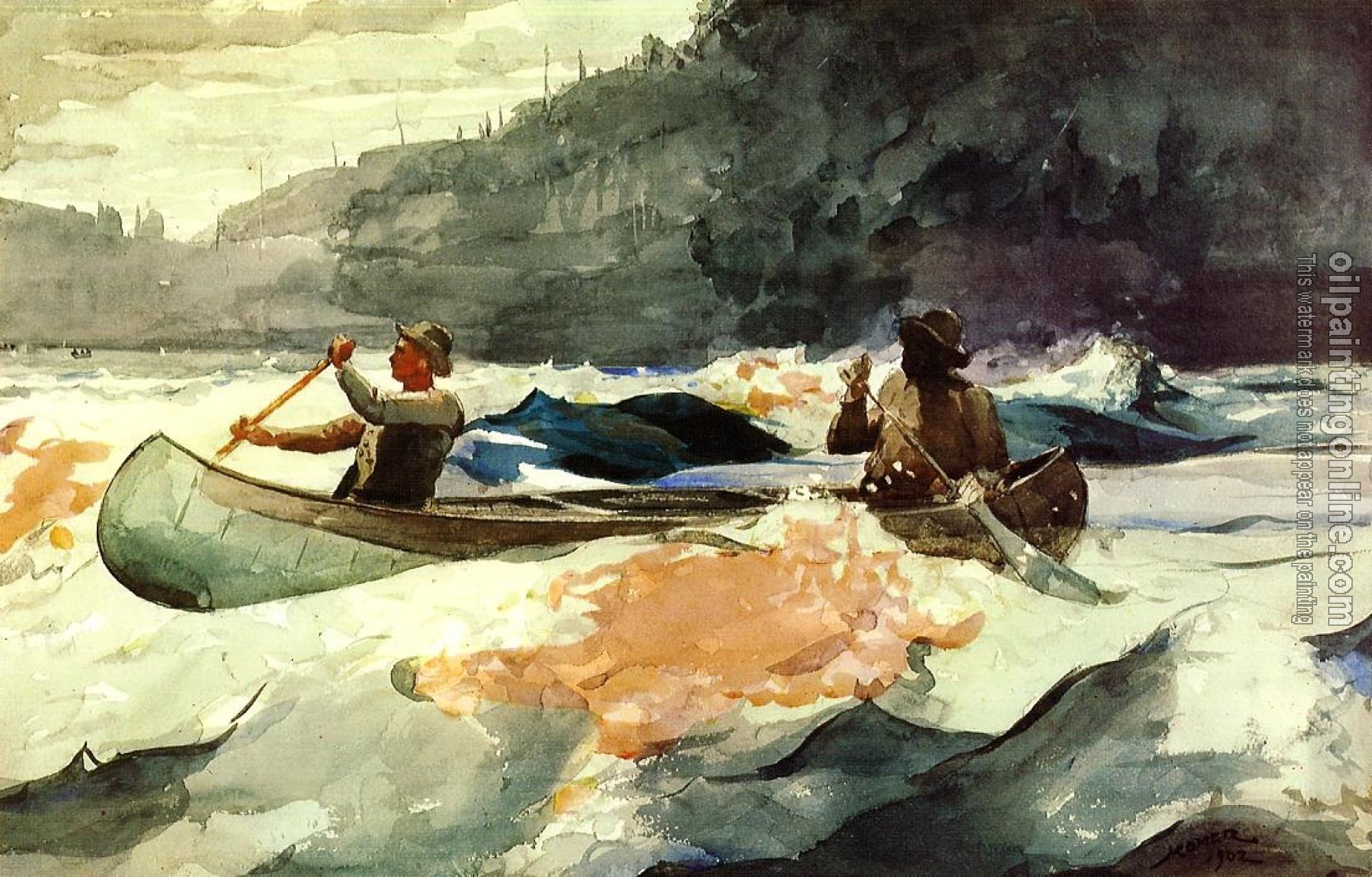 Homer, Winslow - Shooting the Rapids